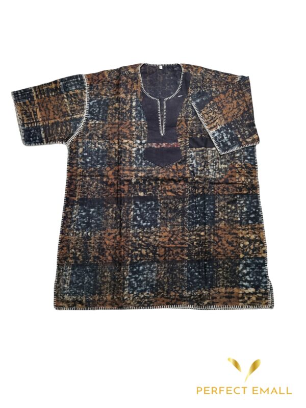 African Print Max Kikoi Men’s Shirt with Short Sleeve