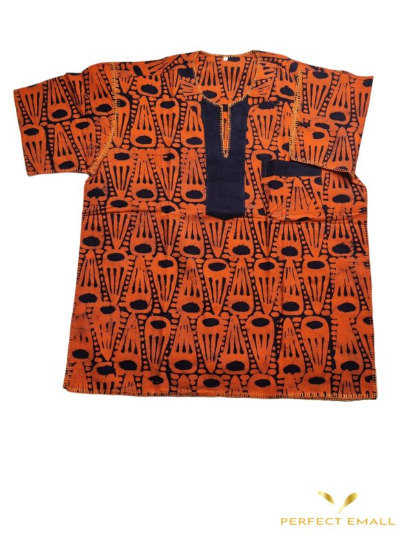 African Print Max Kikoi Men’s Shirt with Short Sleeve