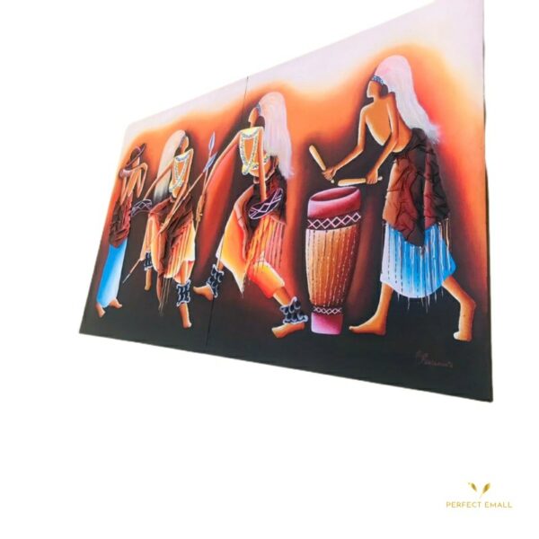 Rwanda Traditional Dance by Intore Painting Wall Art-Drum