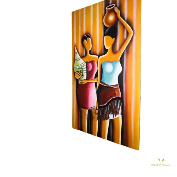 Rwanda Traditional Painting Wall Art-Basket & Pot