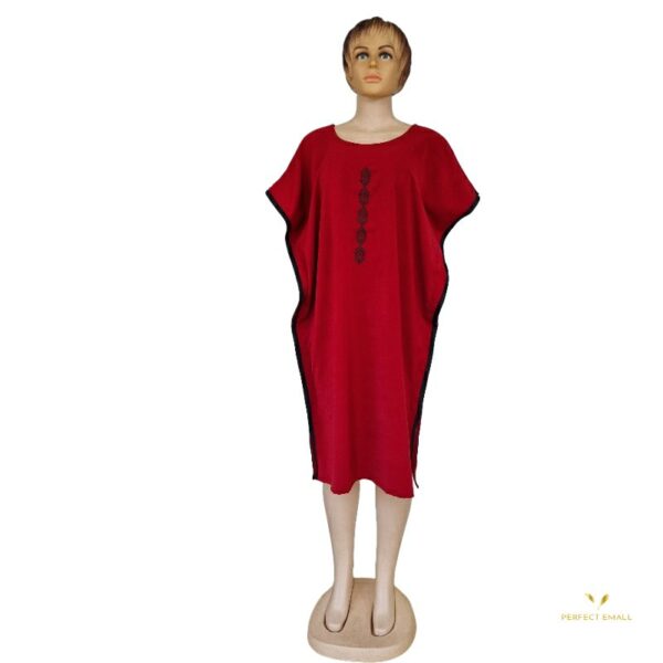 African Women Short Dresses - Red