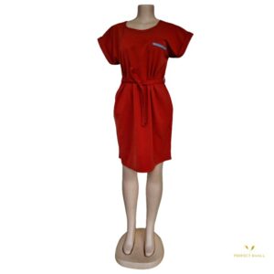 African Women’s Dress Short Sleeve with Belt