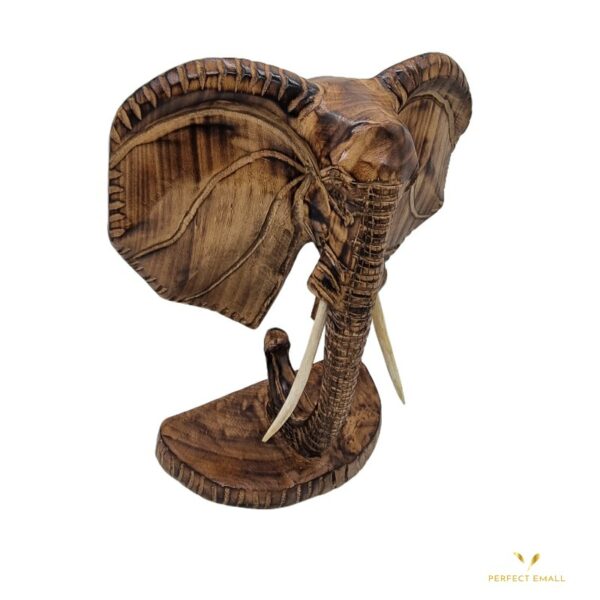 Home Decor Stand Decor- Wooden Elephant Trunk Tusk Ears