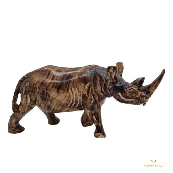 Home Decor Stand Decor- Wooden Rhinocero