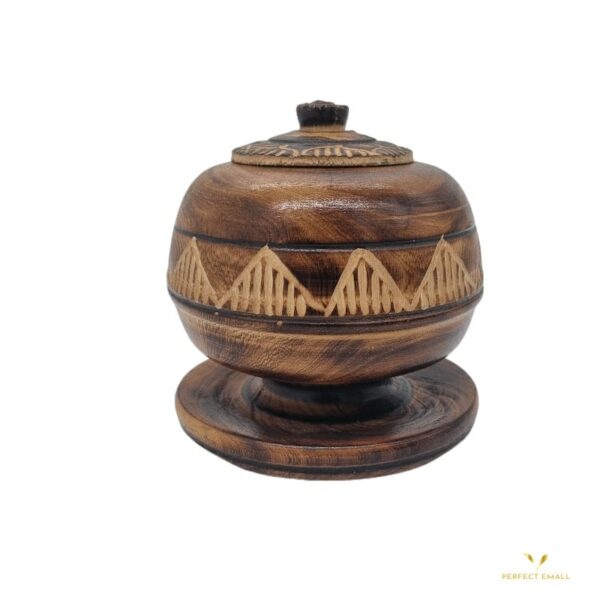 Ebony Wood Sugar Dish African Jacaranda Storage Bowl