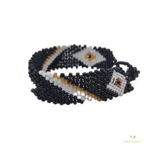 Beaded Bracelet-Black/white