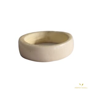 African Horn Ring White