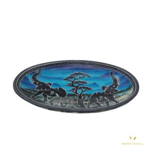 Blue Decorative Plate – Elephant