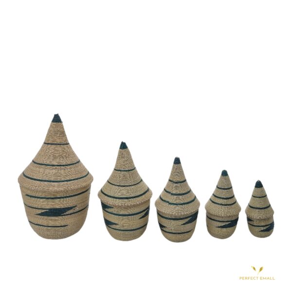 Traditional Grass Peace Basket 5Pcs Set