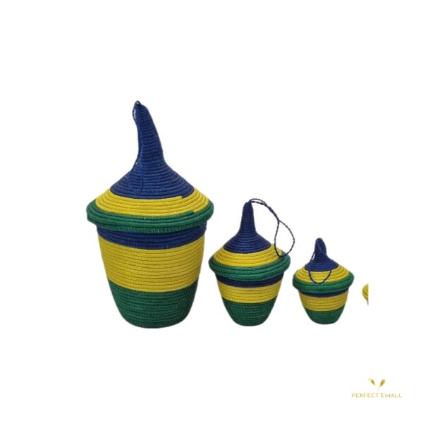 Traditional Grass Peace Basket 4Pcs Set