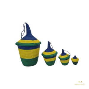 Traditional Grass Peace Basket 4Pcs Set