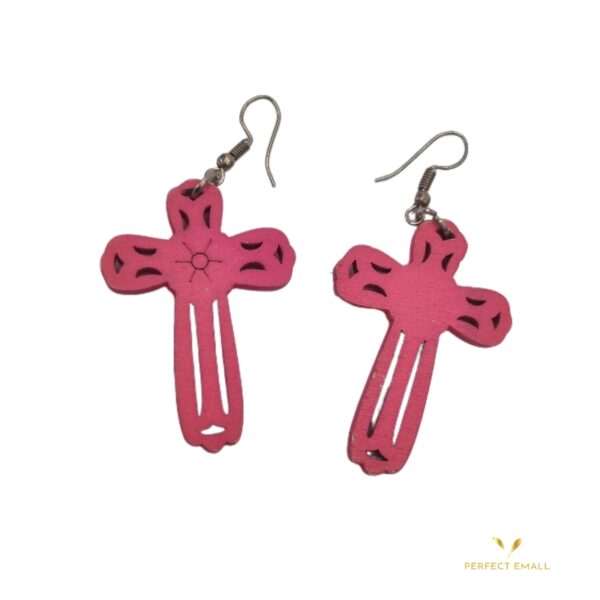 African Cross Print Earrings for Ladies