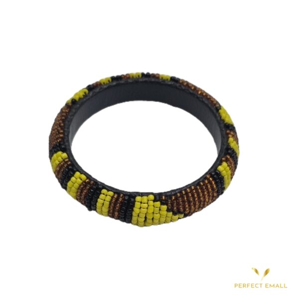 Handcrafted Leather Beads Bracelet for Ladies