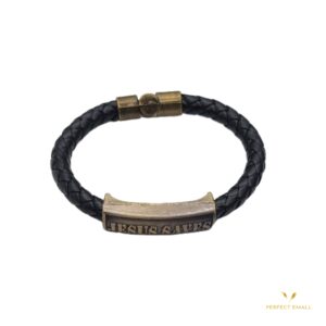 Men’s Layered Braided Leather Copper Bracelet, Archive