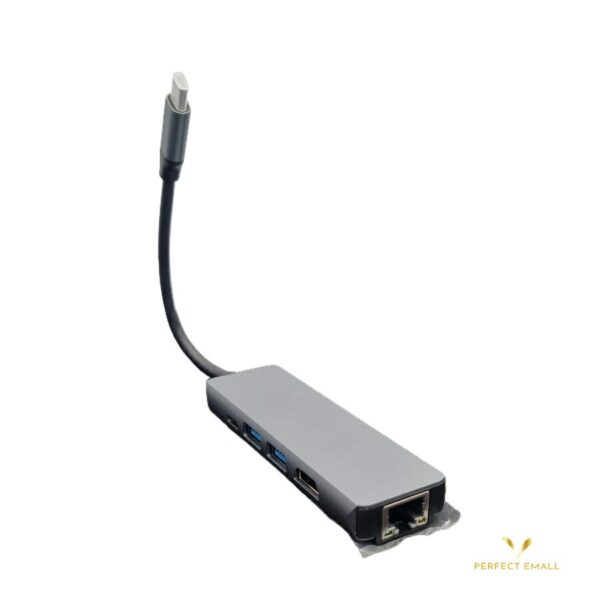 USB-C to HDTV+USB3.0 5 in 1 USB-C Adapter Multiport USB Hub