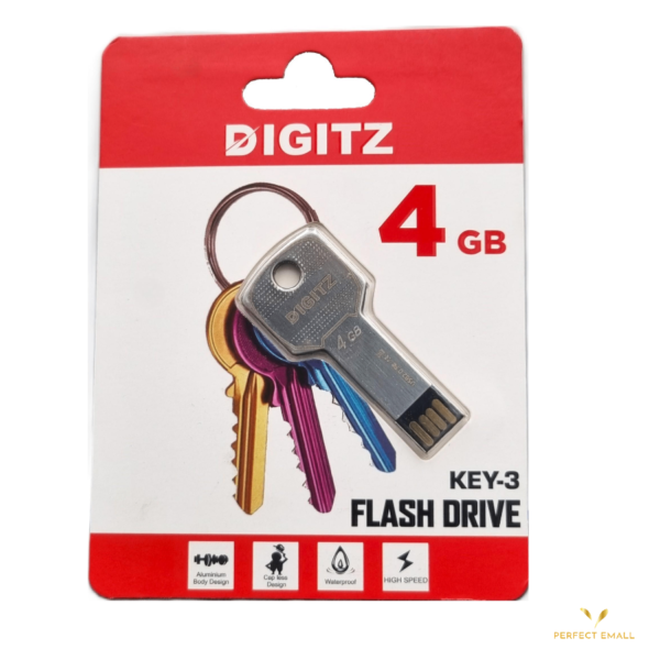 DIGITZ 4GB KEY.3 USB FLASH DRIVE