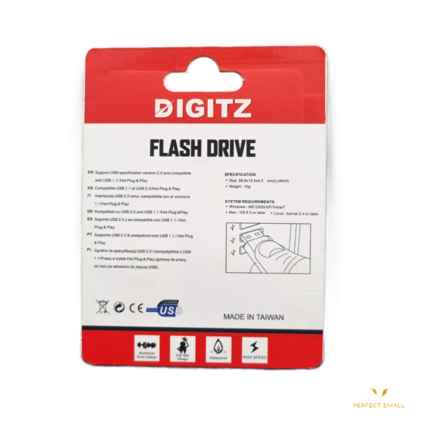 DIGITZ 4GB KEY.3 USB FLASH DRIVE