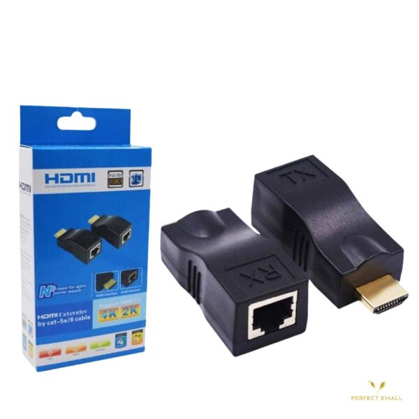 HDMI Extender Transmitter TX RX Adapter 30M RJ45 LAN