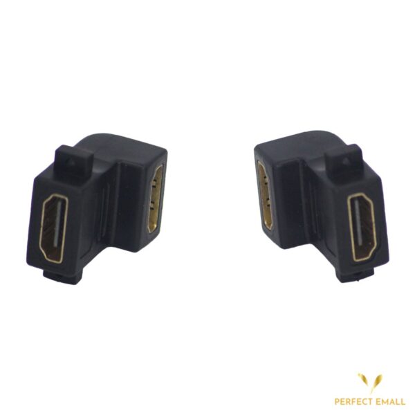 HDMI Female to HDMI Female Angle of 90 Degrees Wall Plate Adapter Connector