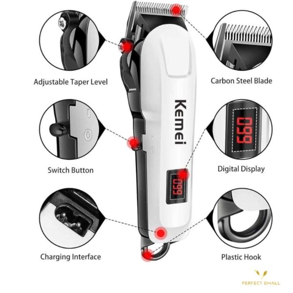 Kemei KM-809A Rechargeable Professional Electric Hair Clipper