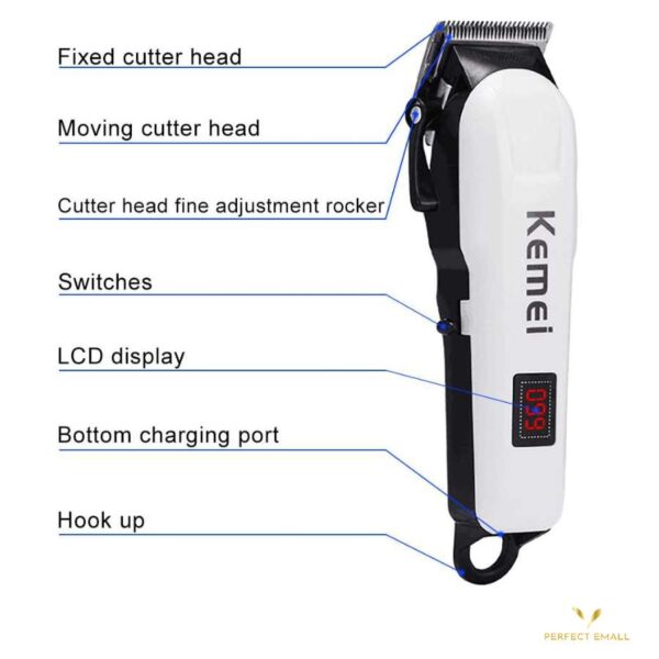 Kemei KM-809A Rechargeable Professional Electric Hair Clipper