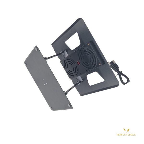 Laptop Stand YL-906 with 2 Cooling Fans up to 15.6” Black - Image 4