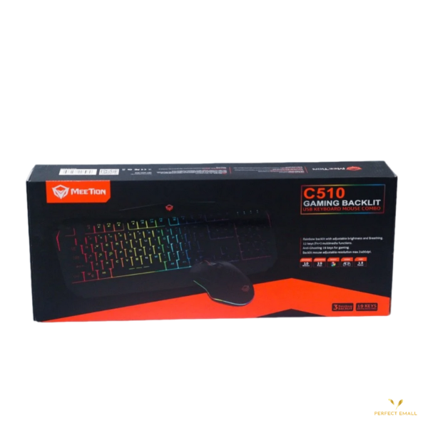 Meetion C510 Gaming Backlit USB Keyboard With Mouse Combo