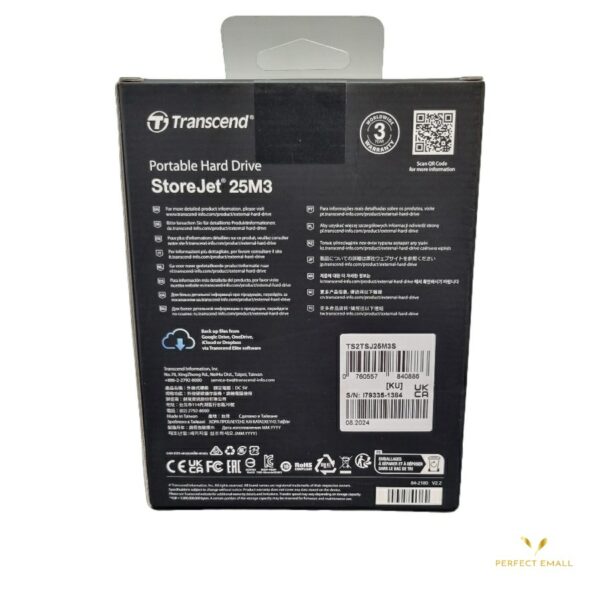 Transcend StoreJet 25M3 External Hard Drive 2TB