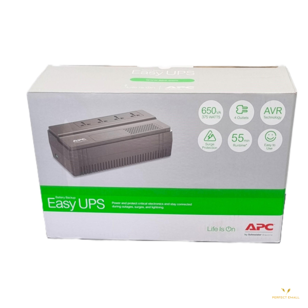 APC EASY UPS 650VA /375 WATTS/ 4 OUTLETS/ AVR / SURGE