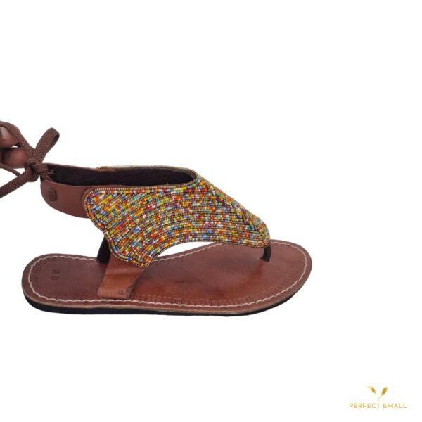 Leather beaded sandals African handmade beaded sandal