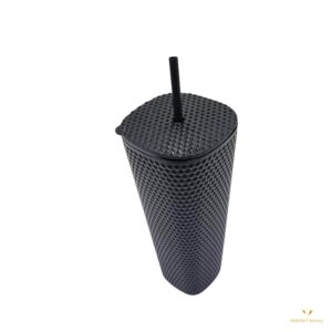 Multipurpose Juice Bottle with Straw Plastic Shaker Glass with Paper Straw Airtight Lid for Coffee Juice Smoothie