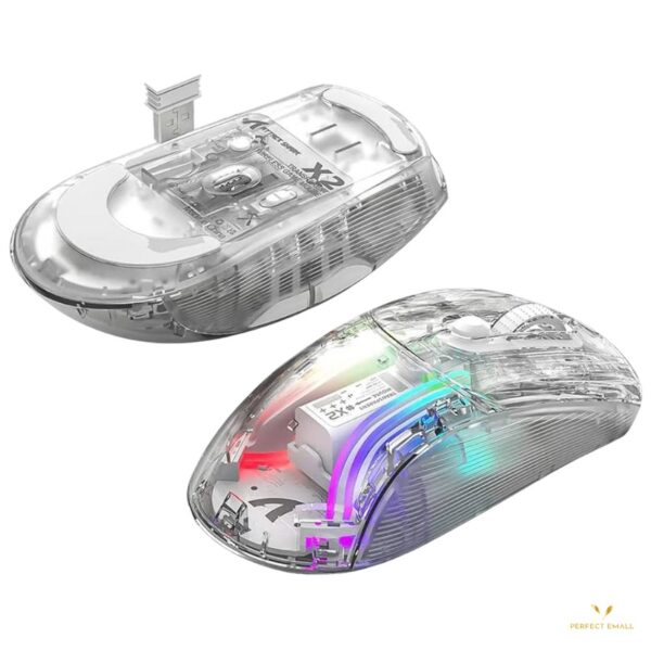 Transparent Wireless Game Mouse X2